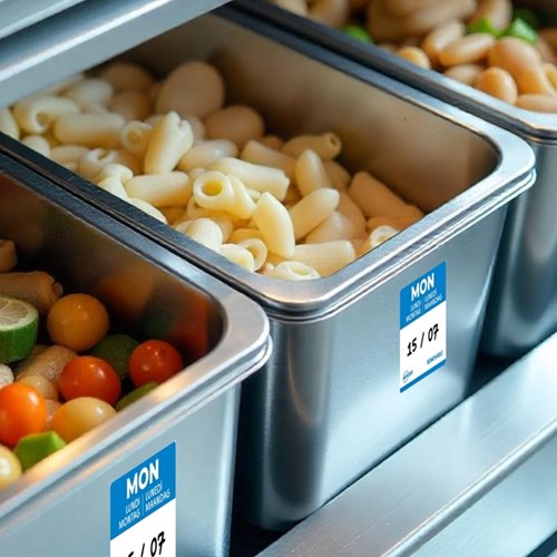 Etiket Avery HACCP maandag-blauw 25x25mm 1000st 1000 Stuk-3