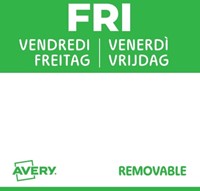 Etiket Avery HACCP vrijdag-groen 25x25mm 1000st 1000 Stuk-2