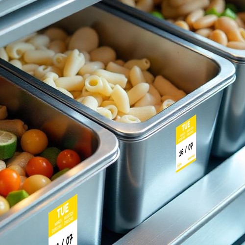 Etiket Avery HACCP dinsdag-geel 25x25mm 1000st 1000 Stuk-3