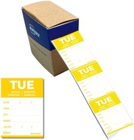 Etiket Avery HACCP dinsdag-geel 40x56mm 500st 500 Stuk