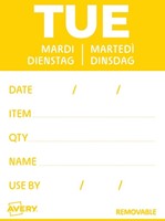 Etiket Avery HACCP dinsdag-geel 40x56mm 500st 500 Stuk-2