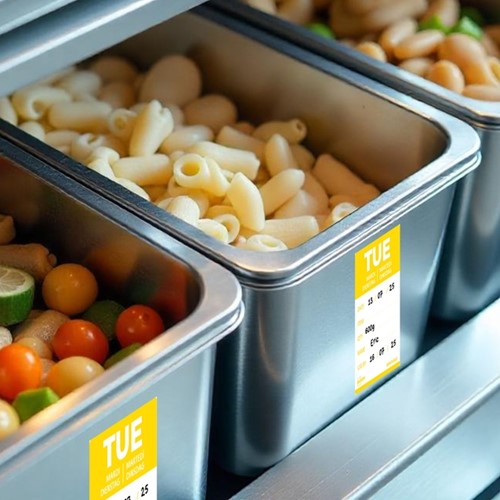 Etiket Avery HACCP dinsdag-geel 40x56mm 500st 500 Stuk-3