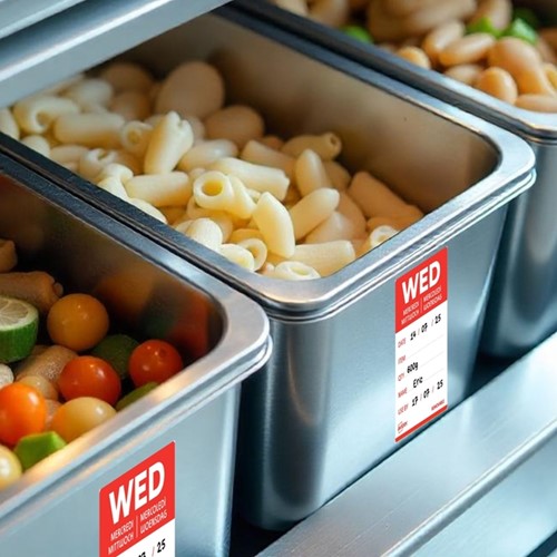 Etiket Avery HACCP woensdag-rood 40x56mm 500st 500 Stuk-3