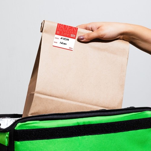 Etiket Avery sluitzegel rood 40x95mm 250st 250 Stuk-1