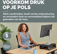 Muismat met polssteun Fellowes Breyta XL blauw 1 Stuk-1