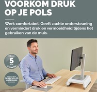 Muismat met polssteun Fellowes Breyta XL grijs 1 Stuk-1