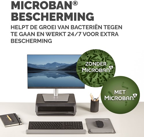 Muismat met polssteun Fellowes Breyta XL grijs 1 Stuk-2