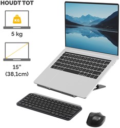 Laptopstandaard Fellowes Alumia zwart 1 Stuk