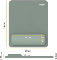 Muismat met polssteun Fellowes Breyta saliegroen 1 Stuk-2