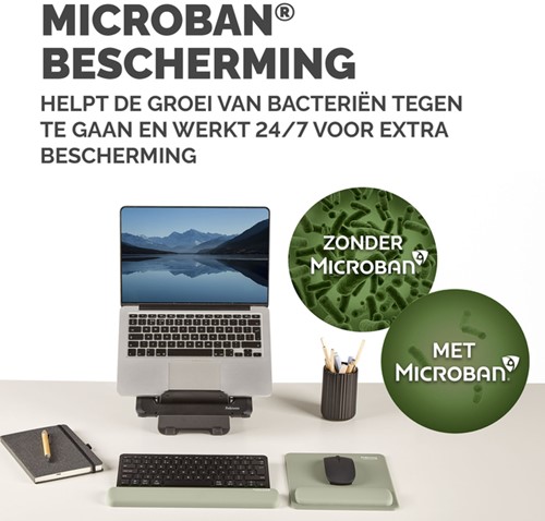 Muismat met polssteun Fellowes Breyta saliegroen 1 Stuk-2