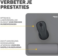 Muismat met polssteun Fellowes Breyta grijs 1 Stuk-3