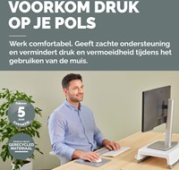 Muismat met polssteun Fellowes Breyta grijs 1 Stuk-1