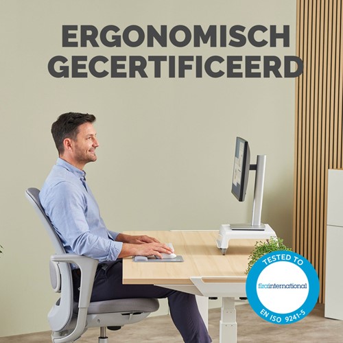 Muismat met polssteun Fellowes Breyta grijs 1 Stuk-4