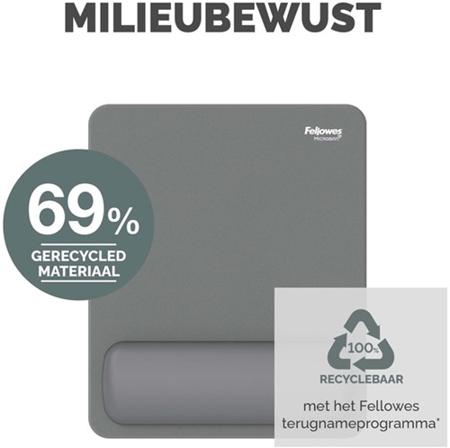 Muismat met polssteun Fellowes Breyta grijs 1 Stuk-5
