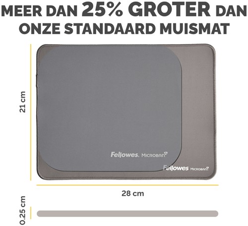 Muismat Fellowes Breyta XL grijs 1 Stuk-3