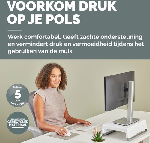 Muismat met polssteun Fellowes Breyta zand 1 Stuk-1