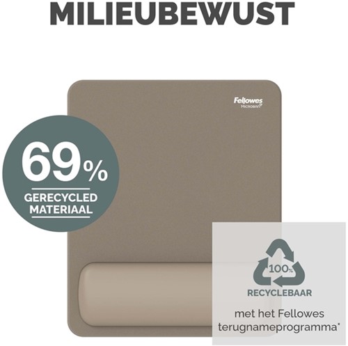Muismat met polssteun Fellowes Breyta zand 1 Stuk-5