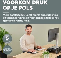 Muismat met polssteun Fellowes Breyta zwart 1 Stuk-1