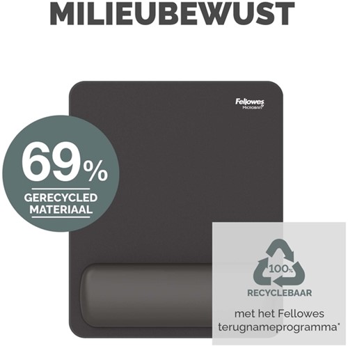 Muismat met polssteun Fellowes Breyta zwart 1 Stuk-5