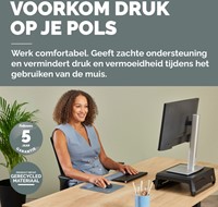 Muismat met polssteun Fellowes Breyta blauw 1 Stuk-1