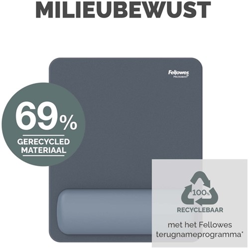 Muismat met polssteun Fellowes Breyta blauw 1 Stuk-5