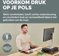 Muismat met polssteun Fellowes Breyta XL zwart 1 Stuk-1