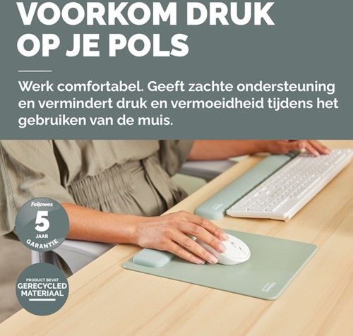 Muismat polssteun Fellowes Breyta XL saliegroen 1 Stuk-1