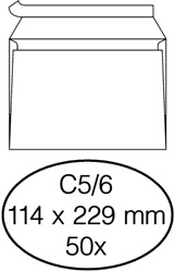 Envelop Quantore bank C5/6 114x229 80gr zk wt 50 Stuk