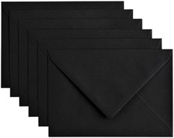 Envelop Papicolor C6 114x162mm ravenzwart 6 Stuk