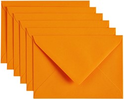 Envelop Papicolor C6 114x162mm oranje 6 Stuk