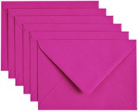 Envelop Papicolor C6 114x162mm felroze 6 Stuk
