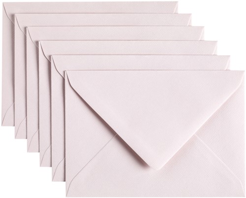 Envelop Papicolor C6 114x162mm lichtroze 6 Stuk