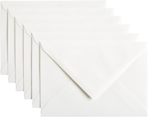 Envelop Papicolor C6 114x162mm hagelwit 6 Stuk