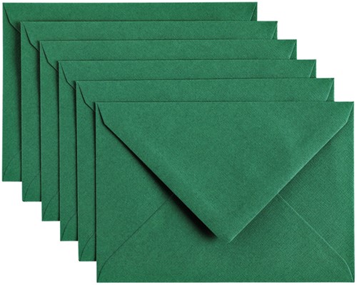 Envelop Papicolor C6 114x162mm dennengroen 6 Stuk