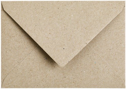 Envelop Papicolor C6 114x162mm kraft grijs 6 Stuk-2