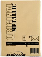Envelop Papicolor C6 114x162mm metallic goud 6 Stuk-3