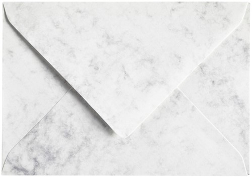 Envelop Papicolor C6 114x162mm marble grijs 6 Stuk-2