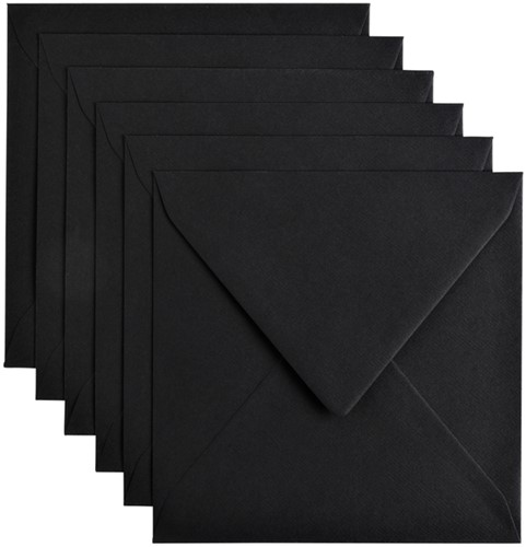 Envelop Papicolor 140x140mm ravenzwart 6 Stuk