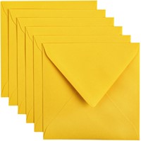 Envelop Papicolor 140x140mm dottergeel 6 Stuk
