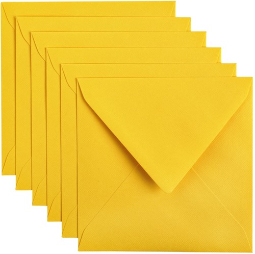 Envelop Papicolor 140x140mm dottergeel 6 Stuk