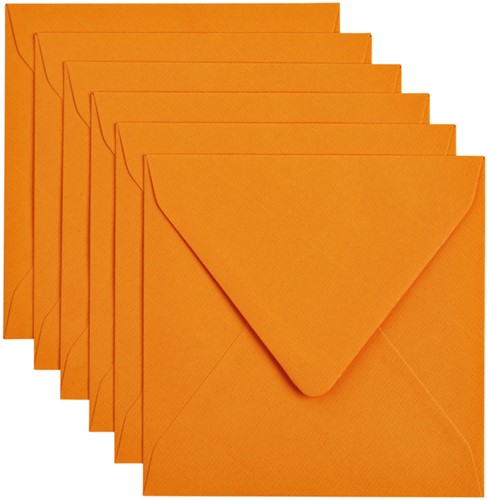 Envelop Papicolor 140x140mm oranje 6 Stuk