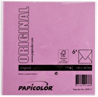 Envelop Papicolor 140x140mm felroze 6 Stuk-3