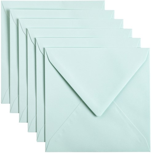 Envelop Papicolor 140x140mm zeegroen 6 Stuk