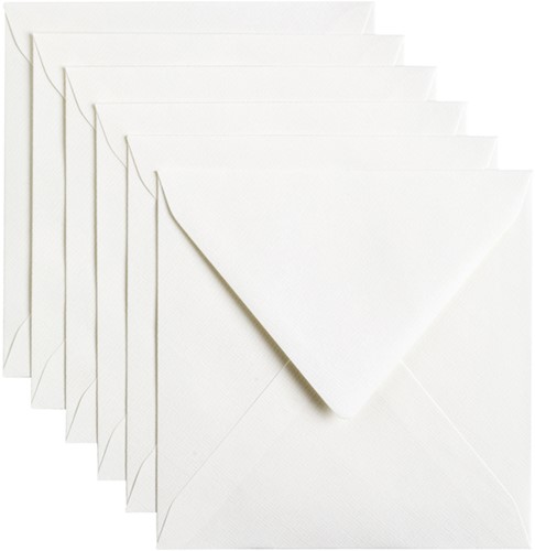 Envelop Papicolor 140x140mm hagelwit 6 Stuk