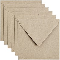Envelop Papicolor 140x140mm kraft grijs 6 Stuk