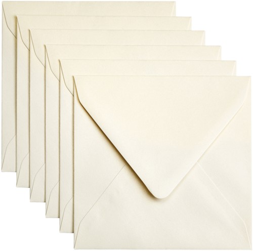 Envelop Papicolor 140x140mm metallic ivoor 6 Stuk