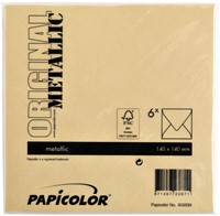 Envelop Papicolor 140x140mm metallic goud 6 Stuk-3