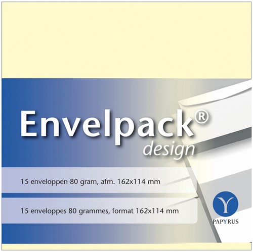 Envelop Papyrus Envelpack C6 114x162mm ivoor 15 Stuk