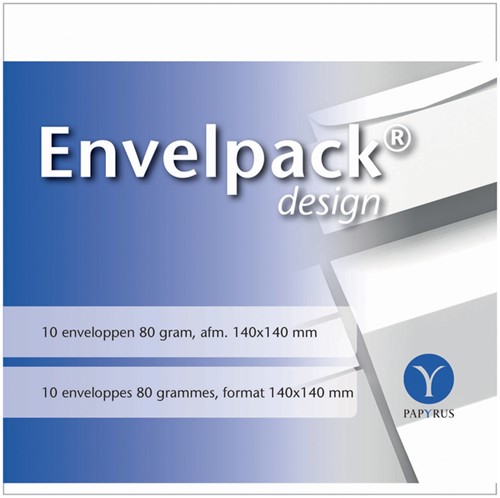 Envelop Papyrus Envelpack vierkant 140x140mm wit 10 Stuk