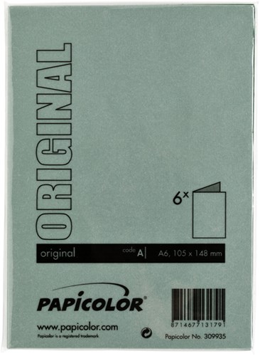 Correspondentiekaart Papi dubbel A6 dennengroen 6 Stuk-3